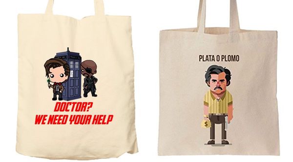 7 bolsas de tela inspiradas en series para regalar en Navidad