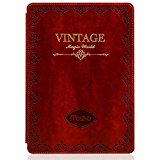 MOSISO Estilo libro adelgazan Retro Multi Angle caso del soporte para el iPad Pro 9.7 pulgadas (2016 Release), superior de la PU del cuero de despertador elegante de la caja de reposo automático, Brown