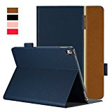 Funda iPad Pro 9.7, AUAUA iPad Pro 9.7 Funda, Funda de cuero para iPad Pro 9.7 con tecnología de encendido/apagado Smart Cover +Filme protector de pantalla para Tableta iPad Pro 9.7 pulgadas de Apple (iPad Pro 9.7, Marrón)