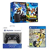 PS4 Slim 1 TB + Crash + Ratchet + FIFA 17 + Mando extra