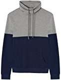 Activewear Sudadera de Cuello Alto para Hombre, Azul (Navy/mid Heather Grey), Large