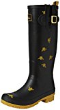 JoulesU_wellyprint - Botas para mujer, color negro (black bees), talla 36 EU (3 UK)