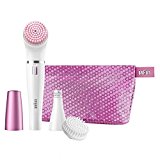 Braun Face 832-s - Set de regalo con depiladora facial y cepillo de limpieza facial, 3 accesorios