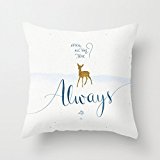 Home Style diylancas Cotton Linen Throw Pillow Cover Cushion Case Harry Potter Always - 45 X 45 cm Square Design