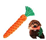 Juguetes para perros mascota cuerda de algodón Chew Toy Teaser Dental Dientes Cleanning para pequeño perro Puppy Biting paja zanahoria por leayao