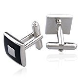 2 X gemelos cufflinks acero inoxidable camisa hombre