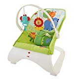 Fisher-Price - Hamaca confort y diversión - color verde- juguetes bebe - (Mattel CJJ79)