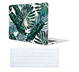 Fundas para macbook air 13 Case , iCasso Palm Leaf Pattern Ultra Delgado Slim Dura Rígida Snap On Plástico Proteccion Matte anti-polvo de Protector Hard Cover Para MacBook Air 13