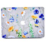 Funda MacBook Air 13, L2W Patrón de diseño Floral Brillante Matte Transparente Funda Funda Transparente para Apple MacBook Air 13 Pulgadas (Modelo: A1369 y A1466) - Ver a través del patrón Floral W