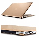 El champán por el oro de goma carcasa rígida metálico BD, elegante y ligero carcasa rígida protección 2-part Case Cover, Ultra Slim, acabado mate, color dorado mate para Macbook Air 13 