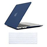 Funda MacBook Air 13 Case Azul Marino , iCasso Diseño de Color Puro Ultra Delgado Dura Rígida Snap On Plástico anti-polvo de Protector Hard Cover Para MacBook Air 13