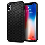 Spigen Funda Liquid Air Compatible con iPhone XS y Compatible con iPhone X - Negro