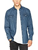 JACK & JONES Jornew One Shirt LS Noos, Camisa de los Pantalones Vaqueros para Hombre, Azul (Dark Blue Denim Fit:Slim), Medium