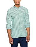 Springfield FE Dobby Stripe Camisa Casual, Verde (Green), (Tamaño del Fabricante:M) para Hombre