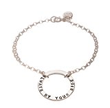 Pulsera mi círculo de plata esterlina personalizada con tu nombre para mujer.