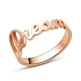 Su nombre grabado en la plata esterlina personalizada-Anillo con Nombre-cualquier letra-plata personalizada