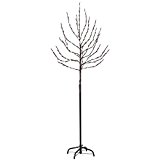 [in.tec] Árbol de Navidad luminoso LED - 180cm 160 flores de luz blanco cálido