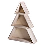 RAYHER HOBBY Rayher 62690000 Árbol de Navidad, FSC 100%, 3 Piezas, Madera, 34,7 x 9,9 x 45 cm