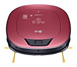 LG VR9624PR Hombot Turbo Serie 11 - Robot aspirador programable con doble cámara, limpieza a distancia vía Smartphone, para casas con mascotas, niños y alfombras, color rojo metalizado