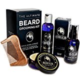 El Último Kit de Cuidado y Acicalamiento de Barbas. - El Set de Regalo incluye Aceite para Barba, Bálsamo Barba, Barba Champú, Peine para Barba - Para Hombres que Aman Cuidar de Sus Barbas