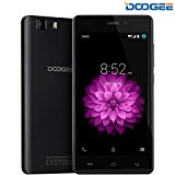 Moviles Libres, DOOGEE X5 Smartphone Libre sin Bloqueo de SIM (5 Pantalla HD IPS, MT6580 Quad Core, 5MP Cámara, 8GB ROM, Android 6.0, Bluetooth 4.0, 3G Dual SIM Móvil) - Negro