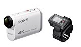 Sony Action Cam FDR-X1000VR - Videocámara deportiva (video 4K, resistente a salpicaduras con WI-FI, NFC, GPS y kit de mando a distancia Live-View), blanco