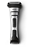 Philips BodyGroom TT2040/32 - Afeitadora corporal inalámbrica para hombre, con dos cabezales de recorte y afeitado, color plateado y negro
