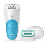 Braun Silk-épil 5 Depiladora Mujer con Cabezal de Afeitado y Recorte, Uso en Seco y en Mojado, Inalámbrica, 5-511, Blanco/Azul