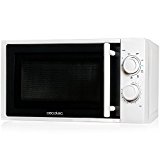 Cecotec Microondas Grill White. 700 W de Potencia, Capacidad de 20l, Grill de 900W, 9 Niveles Funcionamiento, Temporizador 30 min, Modo Descongelar, Acabado Blanco