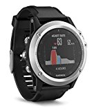 Garmin Fenix 3 HR - Reloj multideporte con GPS y sensores ABC, con pulsómetro en la muñeca, color Plata/Correa Negra, Talla única