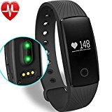 Willful Pulsera Inteligente Monitor de Pulso Cardiaco Pulsera Deporte Contador de Calorias/Monitor de Sueño/Contador de Pasos/Reloj,Compatible con Ios, Android Smartphone Soporta Llamada Mensaje