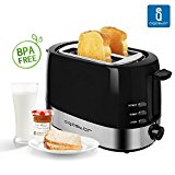 Aigostar Brotchen Black –Tostadoras pan 2 rebanadas con 7 niveles de tostado, 850W. Rejilla calientabollos integrada. Función descongelación y recalentar. Libre de BPA. Diseño exclusivo.