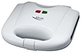 ADLER AD 311 Gofrera Eléctrica para 2 Gofres Belgas Gruesos, Placas Antiadherentes, Temperatura Automática, Carcasa Tacto Frío, 700W, Blanco