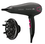 Rowenta Infini Pro Elite CV8722 - Secador de pelo profesional, motor profesional AC 2200W, función Ionic, boquilla concentradora de 8 mm y difusor, 2 velocidades, 3 temperaturas, botón aire frío, Rosa