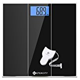 Etekcity Báscula de Baño Digital con Tecnología Step-On, 180 kg/ 400 lbs, Gran Pantalla LCD Retroiluminada (74×38mm) con Dígitos Grandes, Auto-On/Off, Cinta Métrica y Baterías Incluidas, 4074S