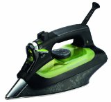 Rowenta Eco Intelligence DW6010D1 Plancha de Ropa, 30% Ahorro energía, Suela microsteam 3D Laser con Punta de precisión, Vapor Continuo 40 g/min, 2400 W, 0.3, Negro, Verde