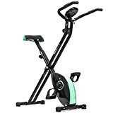 Cecotec Bicicleta Estática Plegable con Volante de Inercia de 2,5 Kg X-Bike. Sistema Silence Fit, Ergonómica, Manillar y Sillín Regulable, Pulsómetro, Pantalla LCD, Ruedas, Peso máximo 100 Kg