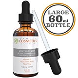 Camden Cosmetics - 2oz (60ml) Serum de vitamina C para la cara + ácido hialurónico, ayuda a incrementar la producción de colágeno y ayuda a disminuir las líneas de expresión, los puntos negros y las arrugas.