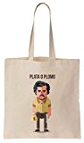 Finest Prints Angry Pablo Escobar Artwork Cotton Canvas Tote Bag