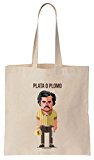 Finest Prints Angry Pablo Escobar Artwork Cotton Canvas Tote Bag