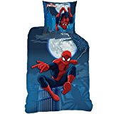 Spiderman – Funda de edredón (140 x 200) + funda de almohada (63 x 63) – Juego de cama Moonlight