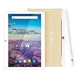 Yuntab K17 Tablet táctil IPS 10.1 Pulgadas 3G WiFi PC Aleación Metal atrás Quad-Core Android 1GB + 16GB Dual SIM Card Slots,GPS,WiFi,Youtube Netflix,Batería 5000Mha(Oro)sin Cargador