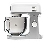 Kenwood kMix KMX750AWH - Robot de Cocina Multifunción, 1000 W, Bol Metálico de 5 L con Asa, Gancho para Amasar, Varillas, Mezclado K, Acero Inoxidable, 6 Velocidades, Color Blanco