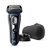 Braun Series 9 9240 s - Afeitadora eléctrica para hombre de lámina, en húmedo y seco, máquina de afeitar barba con base cargadora, negro/azul, sólo recargable, inalámbrico