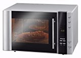 Severin MW 7803 - Horno microondas con grill y aire caliente, 900 W, 30 L, temporizador, 5 niveles de potencia, acero inoxidable, color plata