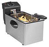 Tristar FR-6935 Freidora eléctrica Deep Fryer, Capacidad de 3 litros, termostato regulable, mango plegable, almacenamiento del cable, zona fría, libre de BPA y PFOA, fácil de limpiar, 2000 W