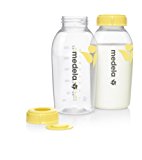 Medela pack de biberones de 250 ml sin BPA - Pack de 2 biberones para extraer y almacenar la leche materna con un diseño duradero y seguro para el congelador y el frigorífico