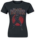 Black Panther Red Circle Camiseta Mujer Negro XL