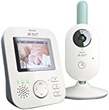 Philips Avent SCD620/01 - Vigilabebés con cámara, alcance de 300 m, pantalla de 2,7 pulgadas, color blanco