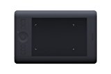 Wacom PTH-451 Intuos Pro S Tableta gráfica con lápiz digital Grip Pen / Tableta digitalizadora para pintura y diseño digital / Portalápices con 10 puntas / Compatible con Windows y MacOS / Negro